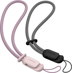 Lot de 2 lanières de téléphone, bracelet de téléphone, sangle antivol, breloque de téléphone portable avec - Photo 1 sur 12