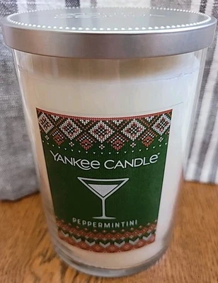 Yankee Candle PEPPERMINTINI 22 oz Two Wick Large Tumbler Candle HTF FREE SHIP - Image 1 of 4
