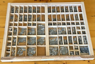 Lead Letterpress Type Case Tray with Type Excellent Condition Tray #2 of 7 - Image 1 of 4