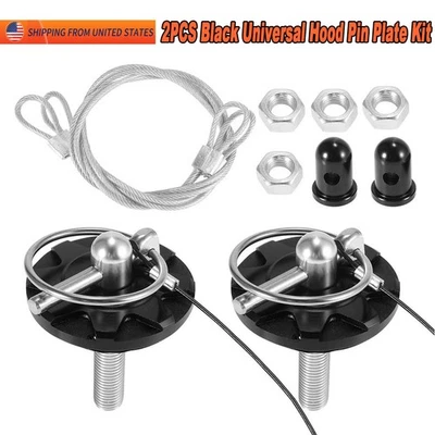 Kit universal de bloqueo de pasador de capó de coche CNC liberación rápida estilo carreras bloqueo cierre captura Foto 1 de 4