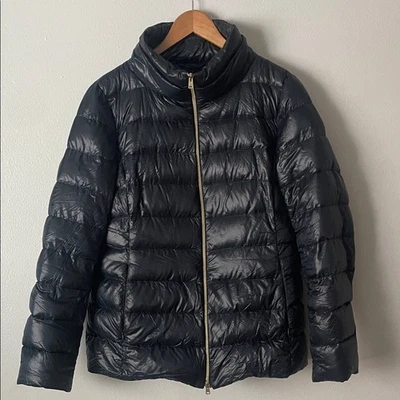 Herno Iconico Navy Puffer High Insulation Down Jacket for Women Size L / XL $600 - Image 1 of 4