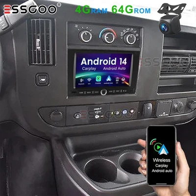 For 2008-2019 Chevrolet Express 7" Android 14 Carplay Car Stereo Radio GPS Navi - Image 1 of 4