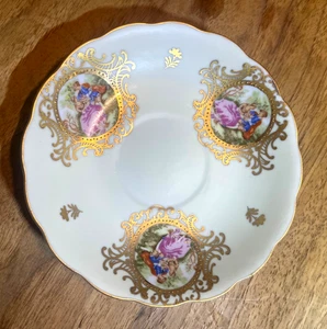 Vintage 1950s Lefton Hand Painted With Gold Trim Saucer Plate Only #1356 - Picture 1 of 7