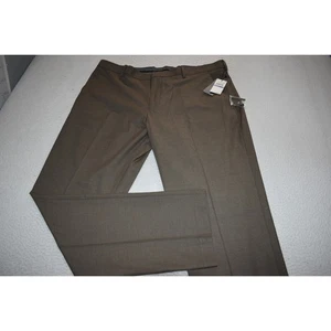 Perry Ellis Portfolio Pants Men Size 38 x 32 Slim Golf FLAT Polyester Blend NEW  - Picture 1 of 7
