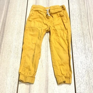 H&M kids yellow jogger pull on pant with drawstring size 4T - Picture 1 of 8