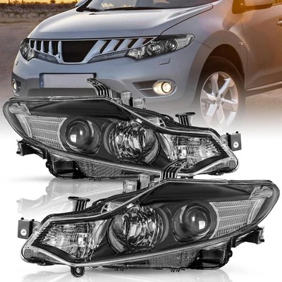 Faros proyectores negros/ámbar estilo OE para Nissan Murano 2009-2014 Foto 1 de 4