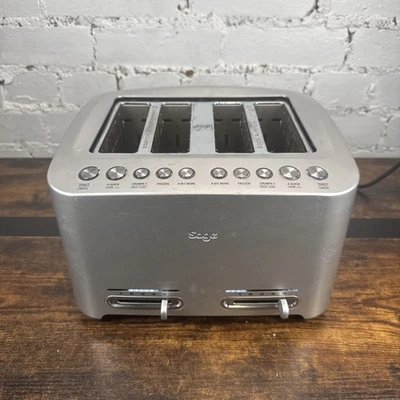 Sage The Smart Toast 4-Slice Toaster BTA845 Wide Slots Brushed Aluminium Tested - Image 1 of 4