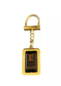 Llavero vintage de metal dorado Versace Della Collezione - Imagen 1 de 6