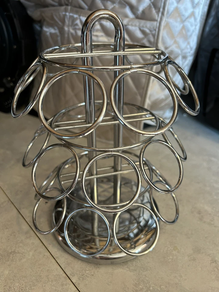 Portavasos Keurig Café Taza K-cup Metal Plata Carrusel Soporta 27 K-cups CROMO Foto 1 de 1