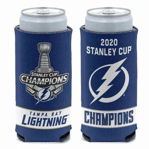 TAMPA BAY LIGHTNING STANLEY CUP CHAMPIONS 12 0Z SELTZER SLIM CAN COOLER HOLDER Cover