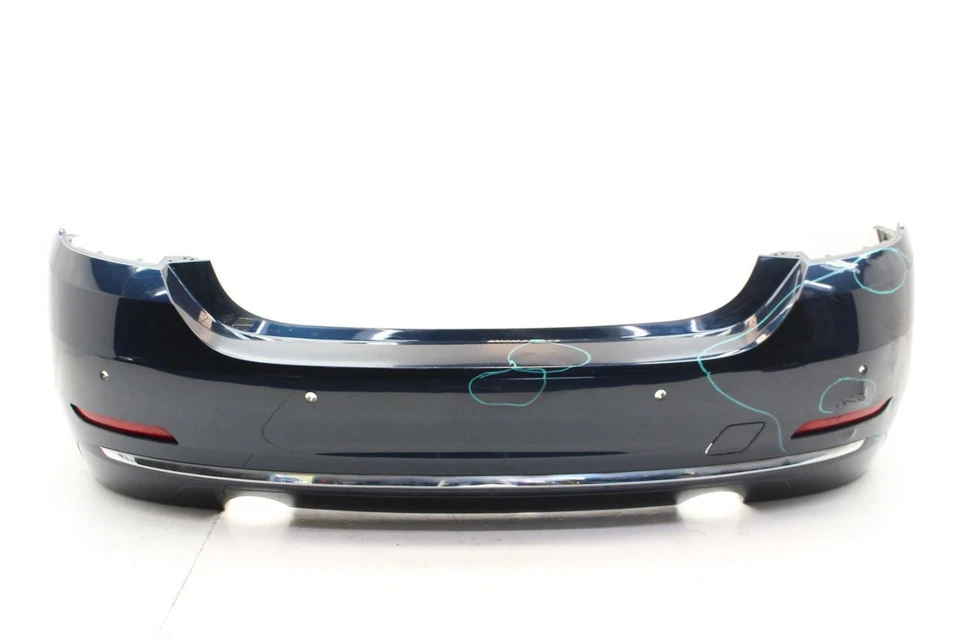 2015-2016 BMW 435i Convertible Blue Rear Bumper Cover with Park Assist Option - Image 1 of 4