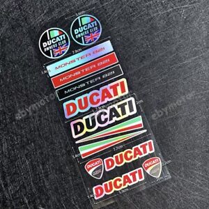 Motorcycle Laser Fuel Tank Emblem Decal for Ducati Bike Reflective Badge Sticker