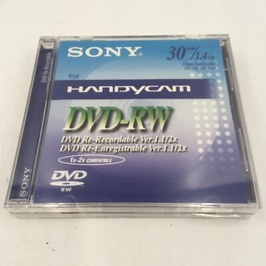2x Sony Handycam Blank DVD-RW Camcorder 30 Minute 1.4 GB Disc New & Sealed - Picture 1 of 3