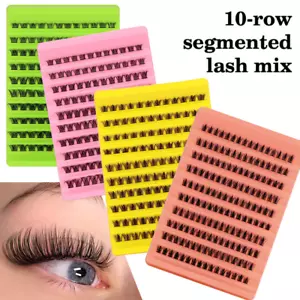 120Pcs Individual False Eyelashes Cluster Eye Lashes Curl Lash 8mm-16mm UK - Picture 1 of 10