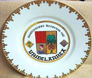LIMOGES FRANCE "Sustinuisse Decorum Est URIBELARREA" Argentina Souvenir Plate - Picture 1 of 9