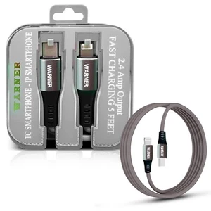 Warner Fast Charging PD Cables  Compatible with TC Smartphone-IP - Picture 1 of 40