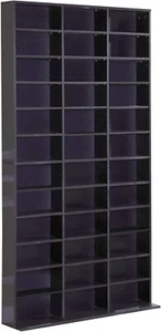 X Large CD DVD Media Shelving Storage Shelves Display Collectables Wooden Black - Picture 1 of 10