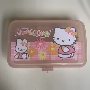 Rare Hello Kitty Sanrio 2002 Plastic pencil box case HTF No lock HK Pen Office - Picture 1 of 16