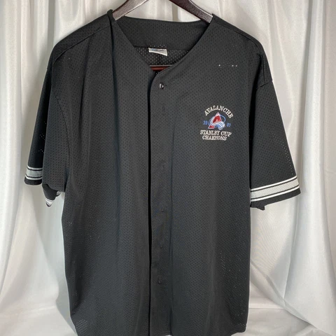 NHL 2001 Avalance Mesh Jersey Stanley Cup XXL Black Cover
