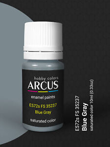 Enamel paint USAF FS 36231 Dark Gull Gray Saturated color 10ml Arcus 573