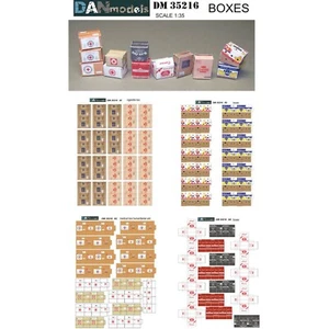 Dan Models 35216 Decal 1:35 Zigarettenschachteln Humanitäre Hilfe Boxen aus Banane - Bild 1 von 5