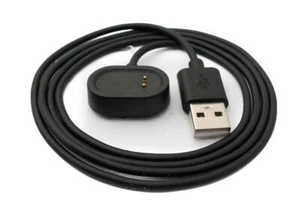 USB 2.0 Cable 100 cm Charging Cable for Realme Band 2 Smartwatch in Black - Picture 1 of 5