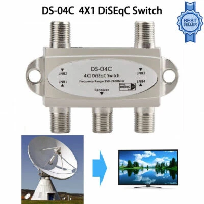 1pcs DiSEqC 4x1 switch switch switch DS-04C modello DS41, 4 satelliti, 4 vie DE - Immagine 1 di 4