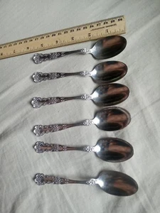 BUTTERCUP by Gorham Sterling Set of 6 Teaspoons 5 5/8” No Monogram - Picture 1 of 12