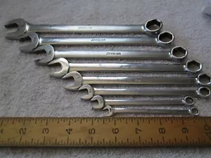 8 Piece Set Snap On Long OSH Series Comb Wrenches - 1/4 to 3/4" - 6 Point - Exc - Bild 1 von 8