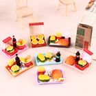 Domek dla lalek mini symulacja burger frytki pełny dom wiadro scena model I4DY