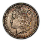 1885-O $1 Morgan Silver Dollar - Luster - Neon Rainbow Accent Toning - SKU-D4565