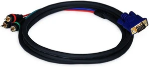 Monoprice VGA - 3-RCA RGB Component Video Cable For TV Monitor Projector 6 ft - Picture 1 of 2