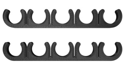 Separadores de cables de bujía de 5 cables de nailon negro de 10 mm - Juego de 2 Foto 1 de 3