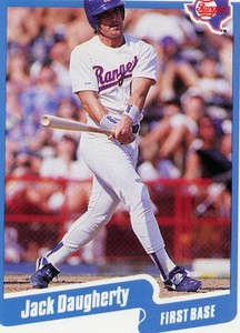 1990 Fleer Baseball Card   #294 - Jack Daugherty RC - Texas Rangers