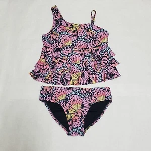 Sugar & Jade Girls Colorful Butterfly Tankini - Size XL 16-18 - In Good Cond. - Picture 1 of 9