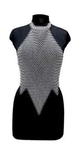 Aluminium konifiziert Kettenhemd Neckholder Top für Damen Halloween Fantasy LARP Kostüm - Bild 1 von 3