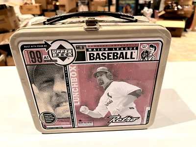 Fiambrera metálica Mark McGwire Mickey Mantle de las Grandes Ligas de cubierta superior Foto 1 de 3