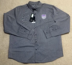 NBA Sacramento Kings Antigua Blk Porter Woven Long Sleeve Button-Down Herren 2XL - Bild 1 von 7