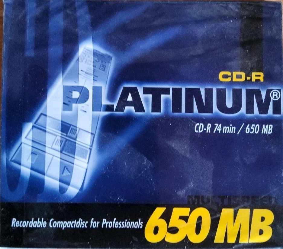 Platinum Rohlinge CD-R 74 Min 600 MB 1 Stück NEU + OVP - Bild 1 von 2