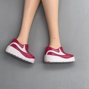SHOES FASHION AVENUE RED WHITE CHUNKY SLIP ON SHOES FASHION DOLL CLOTHING - Picture 1 of 15