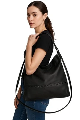 Gianni Chiarini 黑色皮革包 单肩包 挎包 钱包 托特包 女式 — 第 1/4 张图片