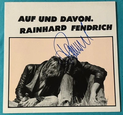 Rainhard Fendrich  - Auf und Davon   -  Original Autogramm signed Vinyl Cover - Bild 1 von 2