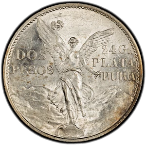 1921 Mexico Centennial 2 Peso KM-462 PCGS UNC Det Scratch  - Picture 1 of 2