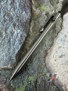 Tactile Turn Titanium SLIM Bolt Action Pencil 0.7mm Lead  Pocket Clip USA - Picture 1 of 8