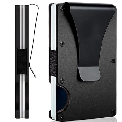 Men's RFID Blocking Slim Money Clip Minimalist Wallet Card ID Holder - Image 1 of 4