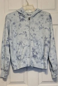 Abercrombie Fitch Tie Dye Blue, White Hoodie Full Zip 15/16 Boy Or Girl - Picture 1 of 8