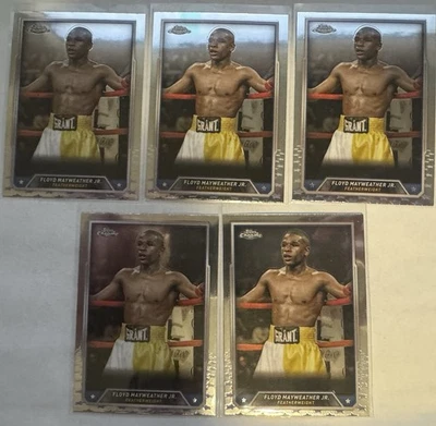 2024 Topps Chrome Boxing Floyd Mayweather Jr.  Base Card Lot (5 Cards) - Image 1 of 2