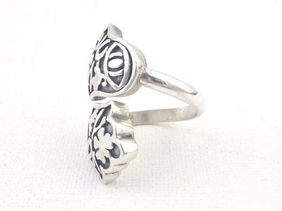 925 Sterling Silver resizable lotus ring Hallmarked in London ALL SIZES 24 grams - Image 1 of 4