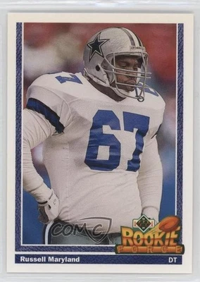 1991 Upper Deck 1992 Hologram Russell Maryland #636 Rookie RC - Image 1 of 2