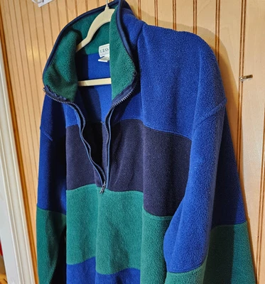 Pullover vintage Izod Colorblock polar 1/2 cremallera XL de gran tamaño Foto 1 de 4